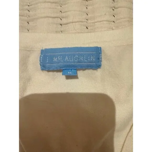 J.McLaughlin Long Sleeve Knit Top – White | Size M - Picture 4 of 7